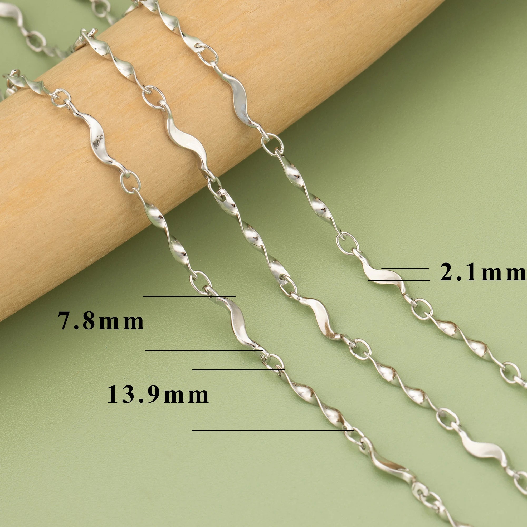 18K Gold Plated Copper Chain for DIY Jewelry Making - 1 Meter