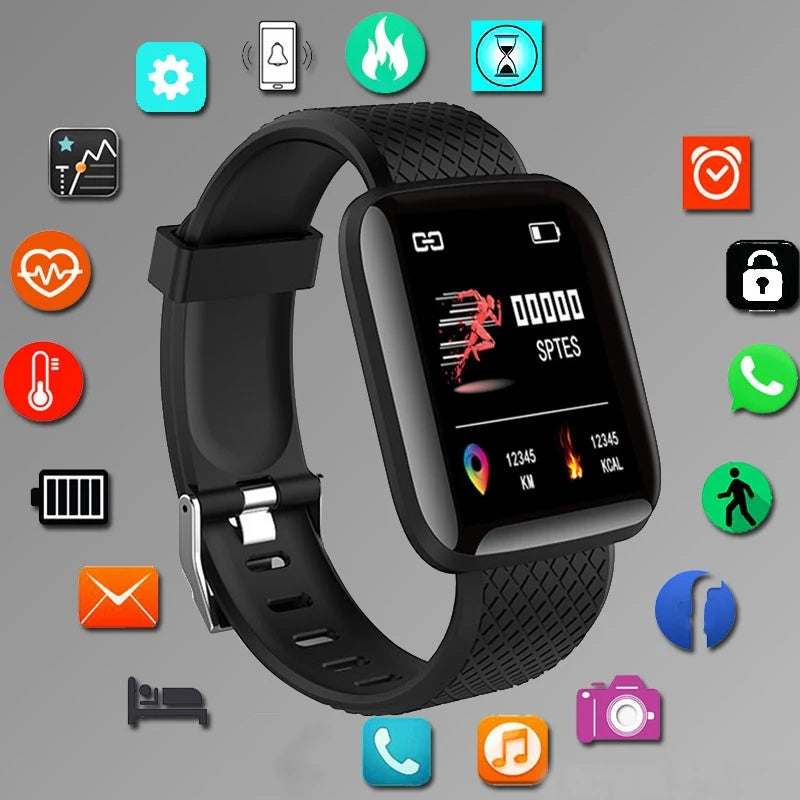 Smart Fitness Tracker Watch - Heart Rate Monitor, Sleep Tracker & Activity Bracelet for Android & iOS