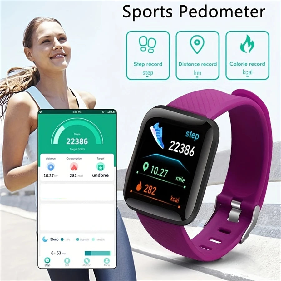 Smart Fitness Tracker Watch - Heart Rate Monitor, Sleep Tracker & Activity Bracelet for Android & iOS