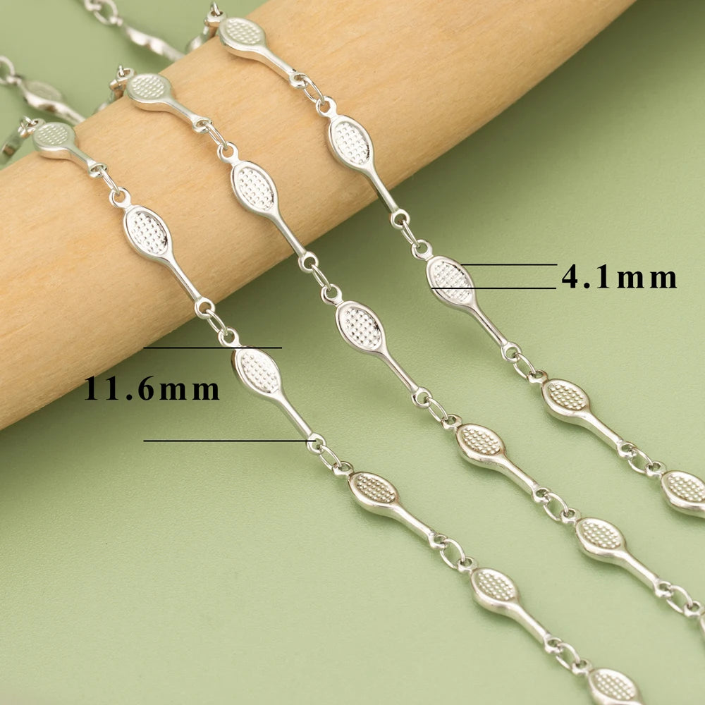 18K Gold Plated Copper Chain for DIY Jewelry Making - 1 Meter
