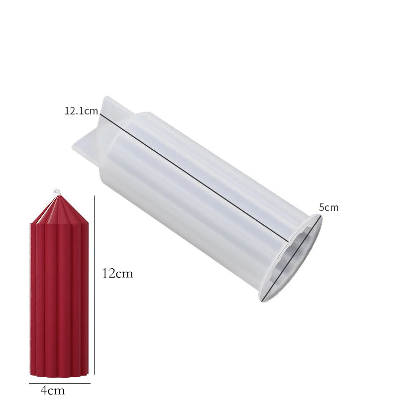 Cylindrical Candle Silicone Mold - DIY Candle Making, Soap & Resin Craft Mold for Home Decor