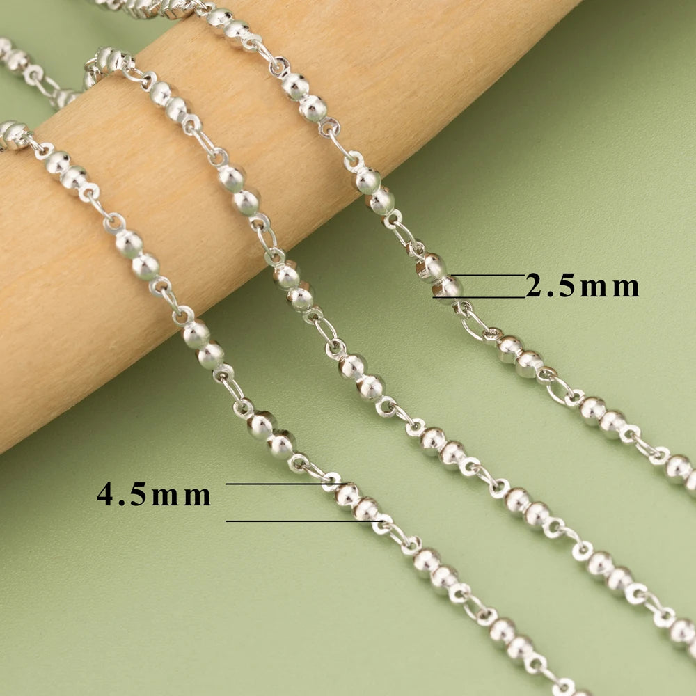 18K Gold Plated Copper Chain for DIY Jewelry Making - 1 Meter