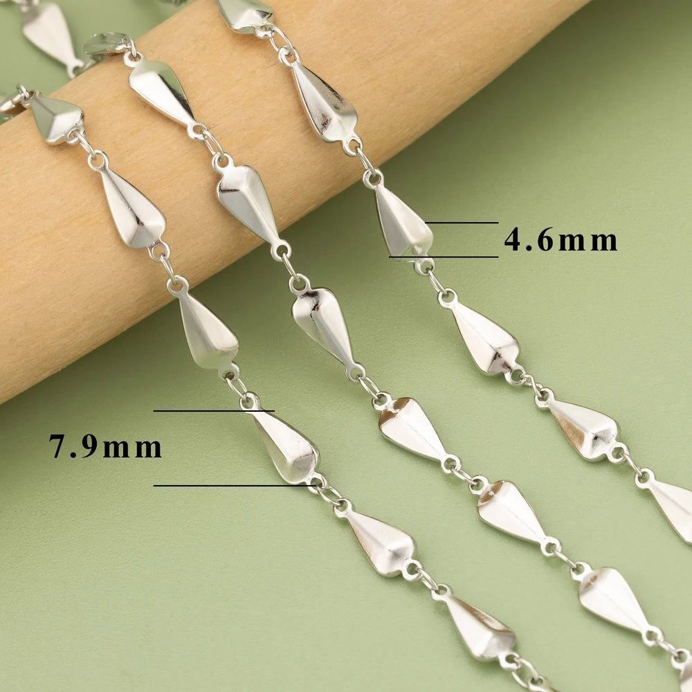 18K Gold Plated Copper Chain for DIY Jewelry Making - 1 Meter