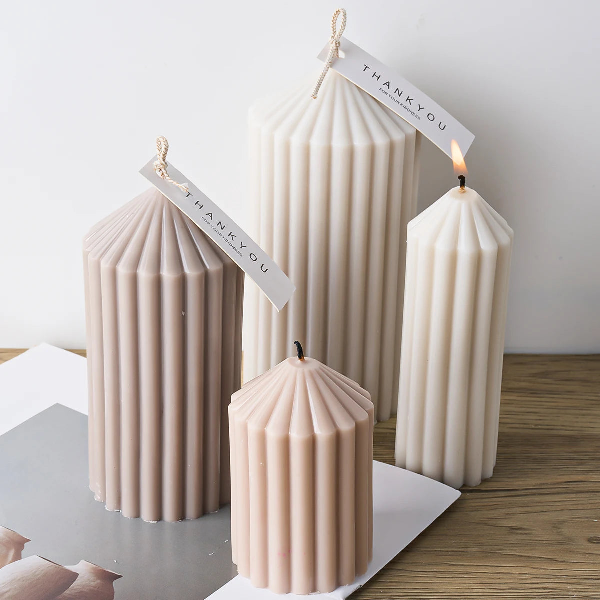 Cylindrical Candle Silicone Mold - DIY Candle Making, Soap & Resin Craft Mold for Home Decor