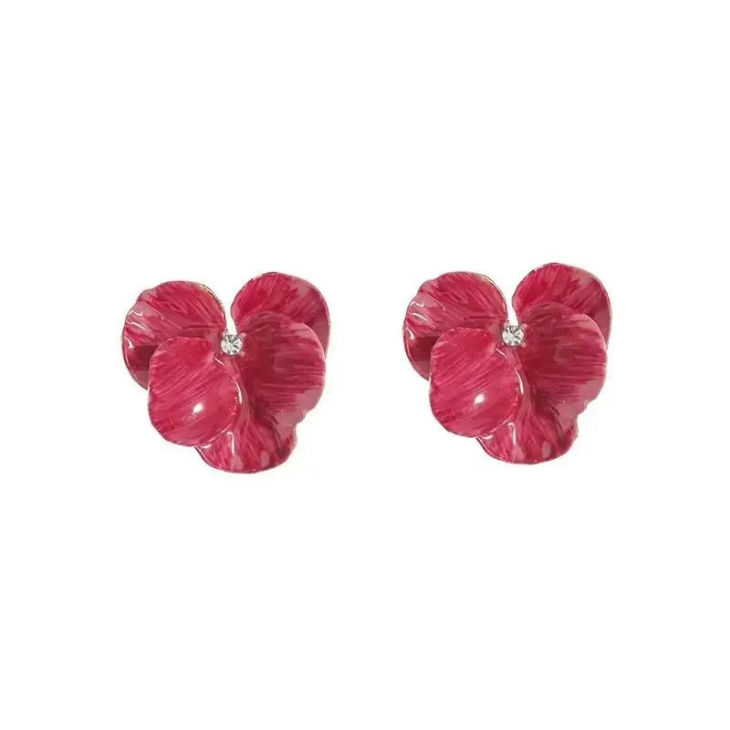 Crystal Pearl Flower Earrings - 925 Silver Needle Stud Earrings for Women