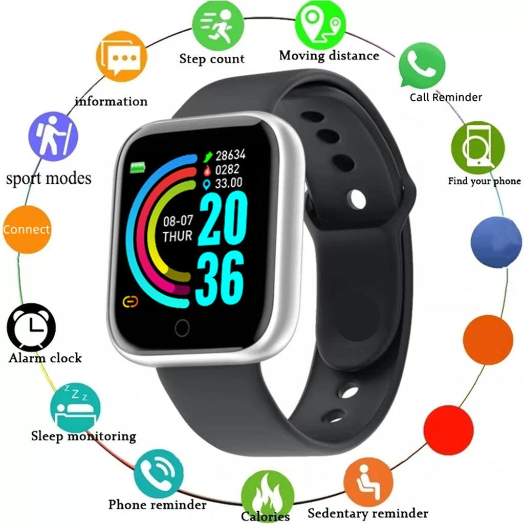 Smart Fitness Tracker Watch - Heart Rate Monitor, Sleep Tracker & Activity Bracelet for Android & iOS