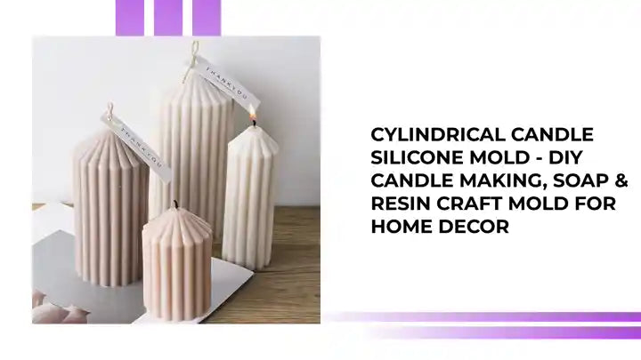Cylindrical Candle Silicone Mold - DIY Candle Making, Soap &amp; Resin Craft Mold for Home Decor by@Outfy